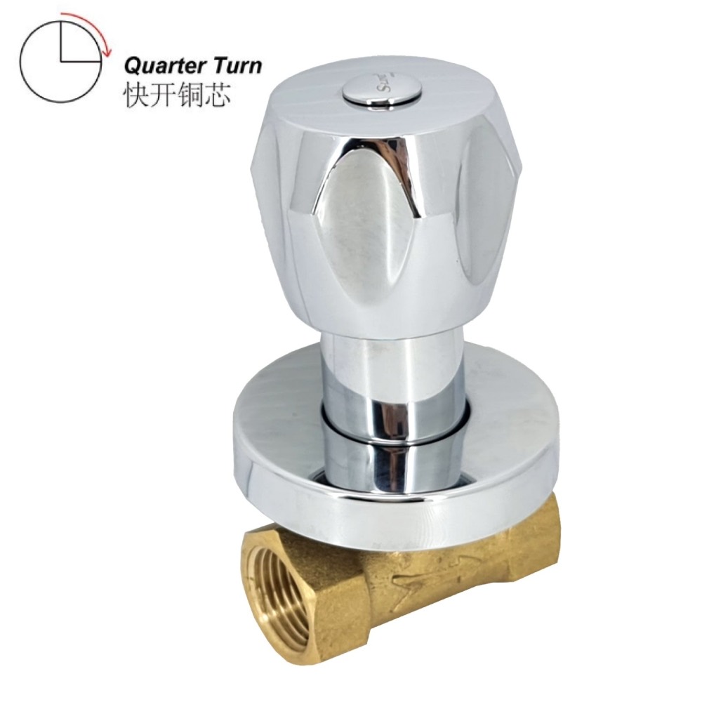 SLINE 7113Q/ 8113Q Brass Stop Cock (3/4 Inches) (Quarter Turn) - 00918L, view 1