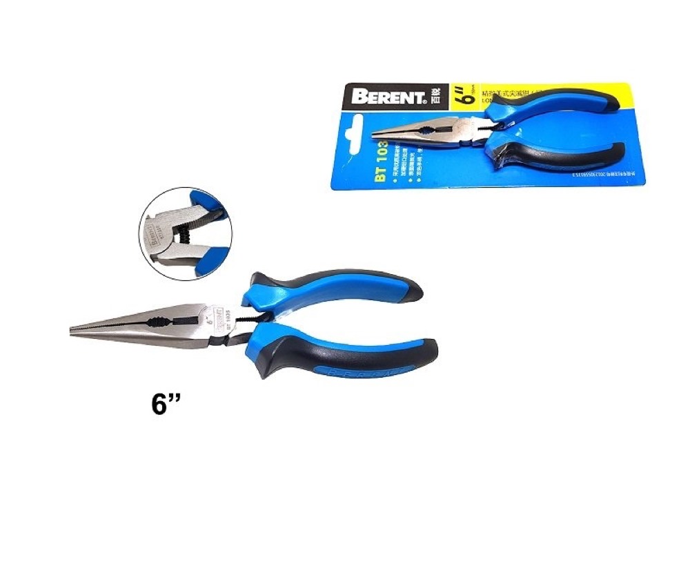 Product photo: BERENT Type-N Long Nose Plier (6 Inches) - BT1035