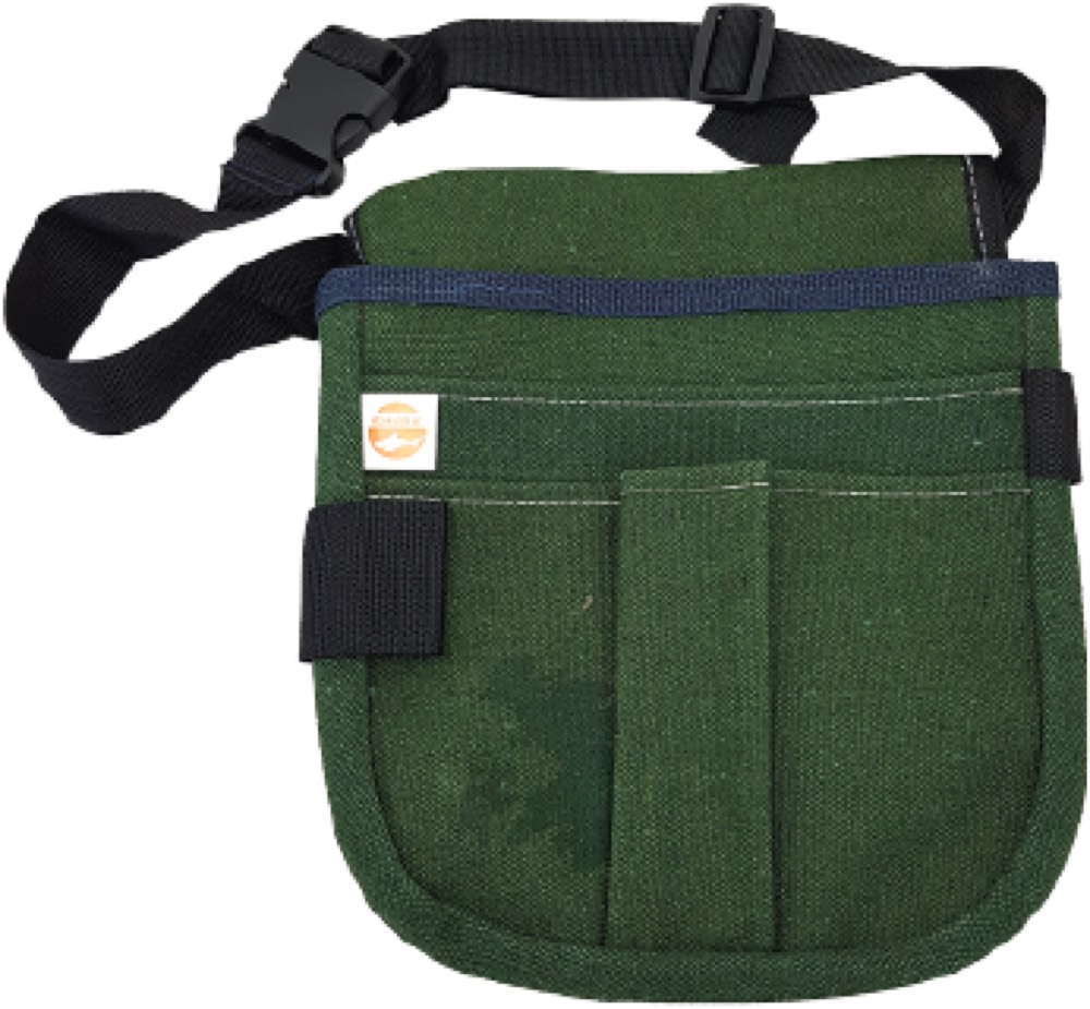 Product photo: 'Shark' Premium Green Canvas Nail & Tool Bag with Clip/ Buckle - 00126H