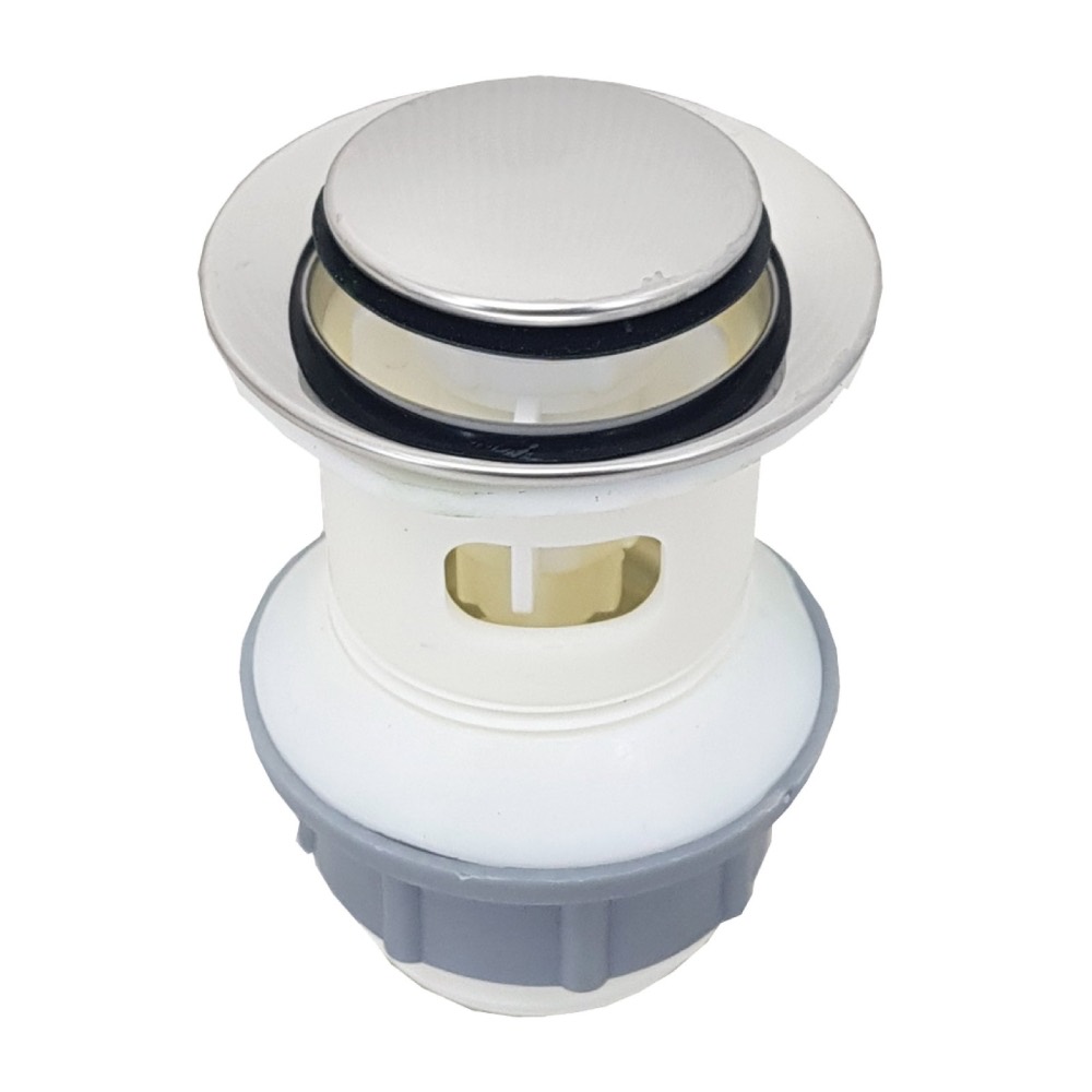 Product photo: SLINE 1-1/4 Inches PVC + Stainless Steel Pop Up Waste and Overflow/ Drain stoppers - 00216W