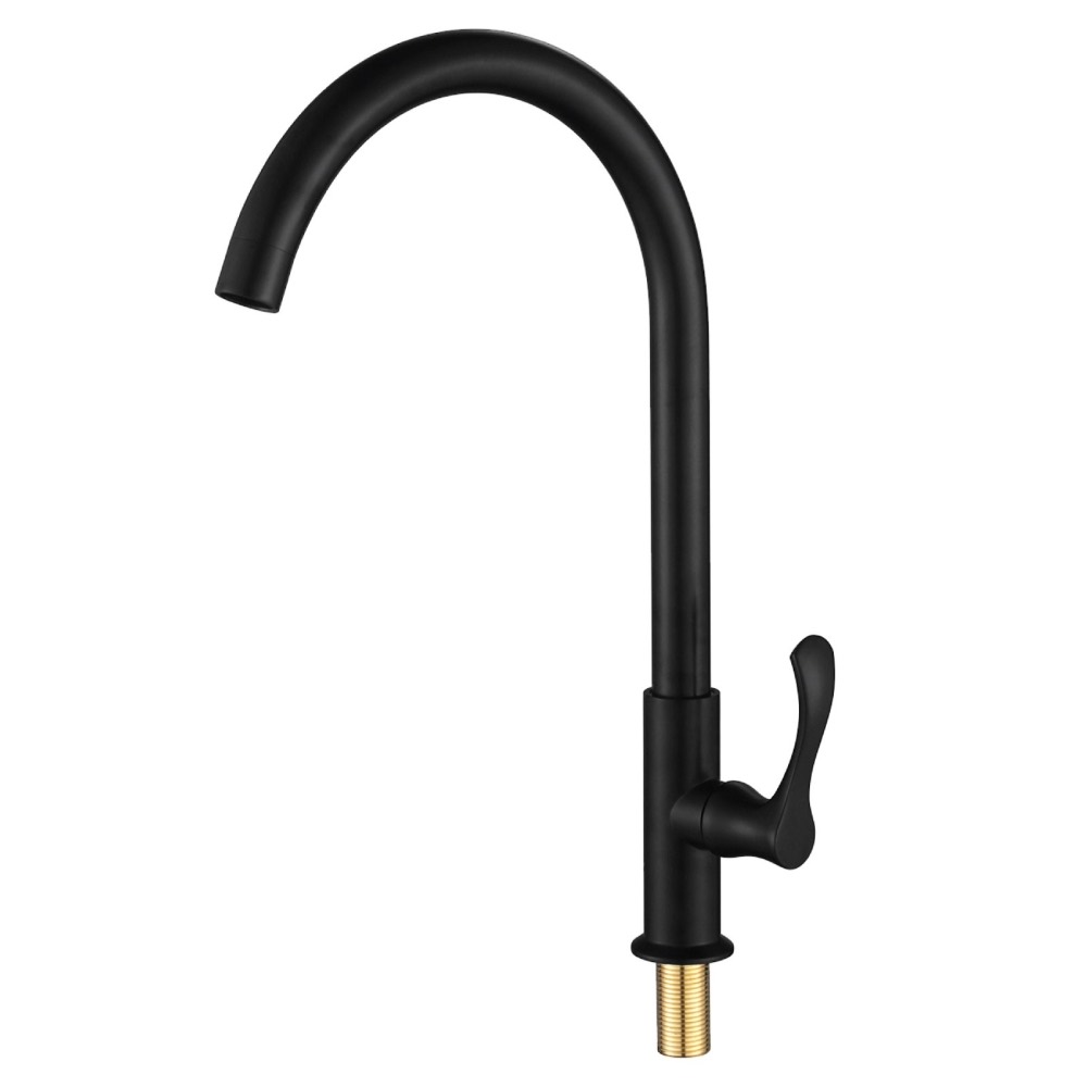 SLINE BLC T22 2113BC Black Pillar Sink Tap - 00925B, view 1