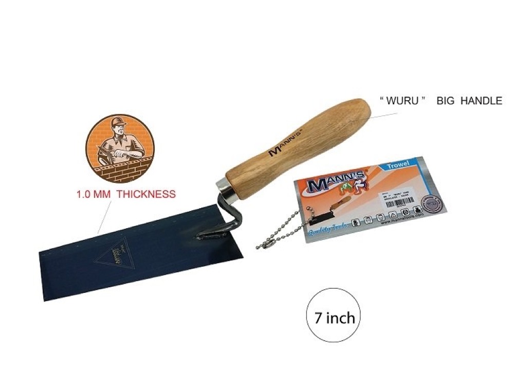 Product photo: MANN'S 7 Inches "Wuru" Handle Bricklayer Trowel (Square) - 00707KA