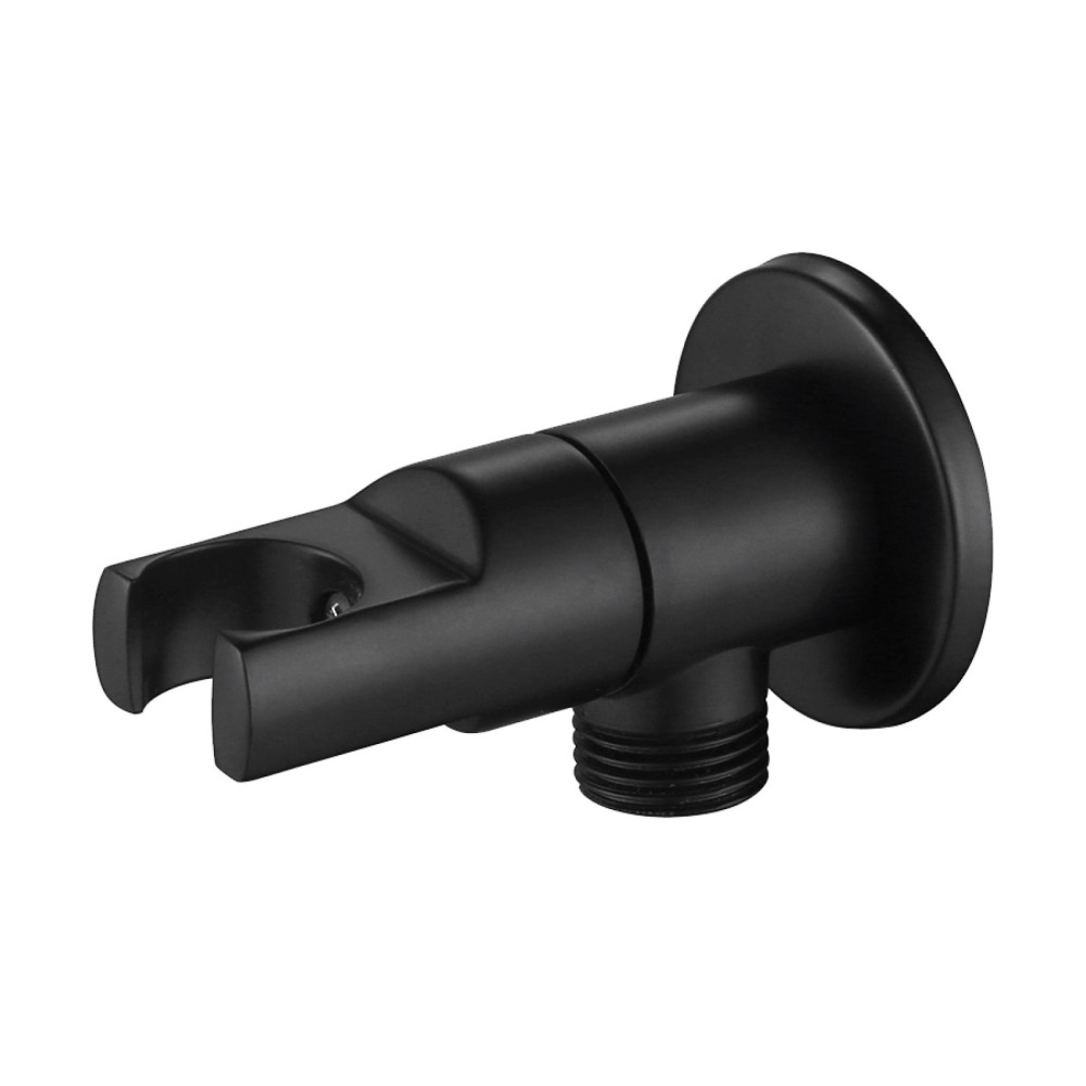 SLINE BLC H6113BC-A Black Angle Valve + Holder - 00925F, view 1