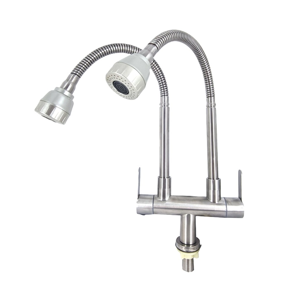 Product photo: SLINE SSTW FX2-2113A Two/ Double Flexible Pillar Sink Tap/ Faucet - 00917JF